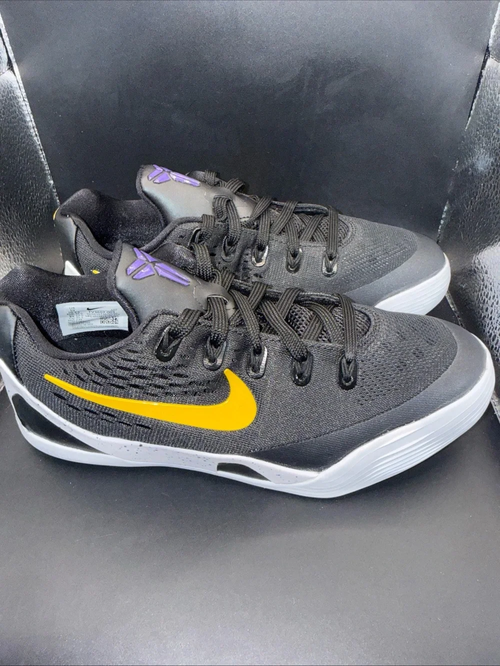 Nike Men’s Black & Yellow Low-Top Basketball Shoes